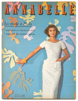Annabelle 1956 Mars, N°181 La Mode à Paris, Photos Maywald, Cover Tenca