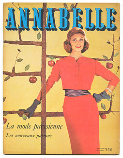 Annabelle 1956 Septembre, N°187 La Mode Parisienne, Cover Tenca, Christian Dior, Photos Maywald