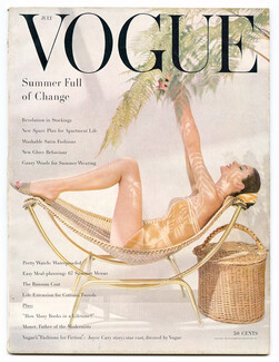 Vogue US July 1955 Cover by Rawlings, Horst, René Bouché, Klein, Penn... Monet by Alexander Liberman