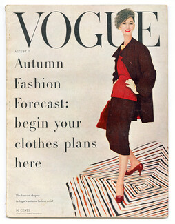 Vogue US August 15, 1955 Cover Coffin, Horst, Eric, Warhol (5 pages)