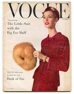 Vogue US October 1, 1955 Verdura, Cover Penn, Horst, Henry Clarke, Rutledge, Bouché, Coffin...