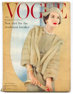Vogue US April 1, 1957 Van Cleef & Arpels, Photo Radkai, Henry Clarke, William Klein, Irving Penn, Prigent...