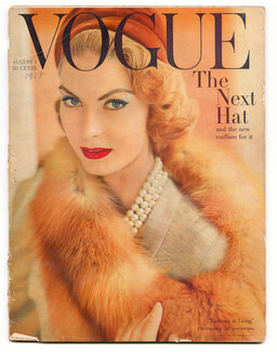 Vogue US August 1, 1957 Photo Horst, Richard W. Rutledge, Irving Penn, Dagmar...
