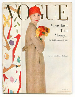 Vogue US February 15, 1956 Photo Karen Radkai, Mary Suzuki, Sylvia Braverman, Eric, Vevean