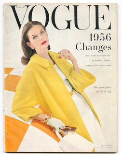 Vogue US January, 1956 Cover McLaughlin, Jewels David Webb, Rutledge, Horst, Leombruno-Bodi, Dagmar...