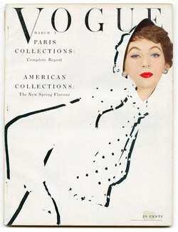 US Vogue March 1, 1953 Cover Blumenfeld, Paris Collections, Henry Clarke, Coffin, René Bouché, Horst...