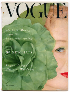 US Vogue February 15, 1953 Blumenfeld (2), Karen Radkai, Greene, Herbert Matter, Cecil Beaton, Horst...