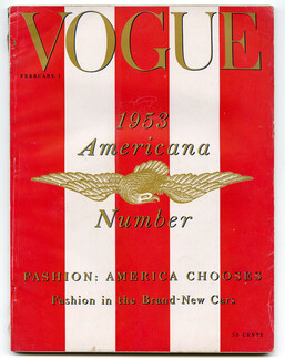 US Vogue February 1, 1953 Americana Number, John Rawlings, Irving Penn, Diane Arbus... Blumenfeld Dayton