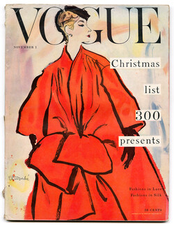 US Vogue November 1, 1953 René Bouché, Christian Dior, Coffin, Henry Clarke, Diane Arbus...