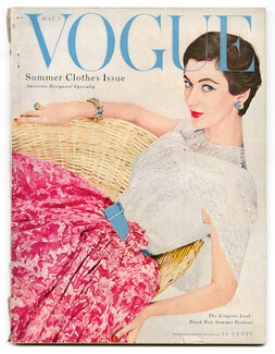US Vogue May 1, 1954 Blumenfeld (5), Eric, Irving Penn, René Bouché, Prigent, Rawlings...