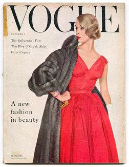 US Vogue October 1, 1954 Cover Irving Penn, Rawlings, Coffin, Horst, Dagmar, Braque by Alexander Liberman