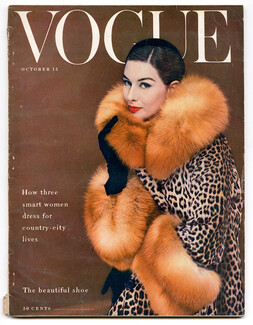 US Vogue October 15, 1954 Photo Blumenfeld, Rutledge, Dagmar, René Bouché, Karen Radkai...