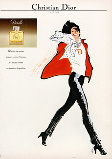 Christian Dior (Perfumes) 1981 Diorella, René Gruau (S)