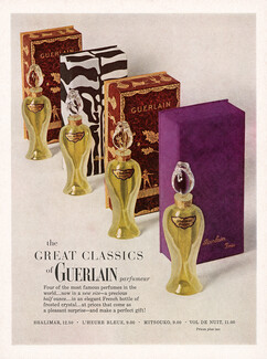 Guerlain (Perfumes) 1962 Shalimar, L'Heure Bleue, Vol de Nuit, Mitsouko