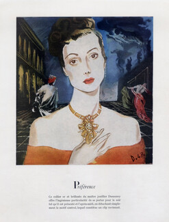 Dusausoy 1947 Necklace-clip, André Delfau