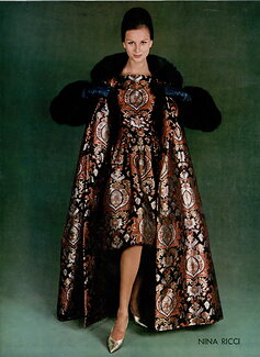 Nina Ricci 1960 Evening Gown and Coat, Bianchini Férier