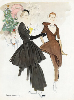 Jeanne Lanvin & Molyneux 1948 Evening Gown, Blossac