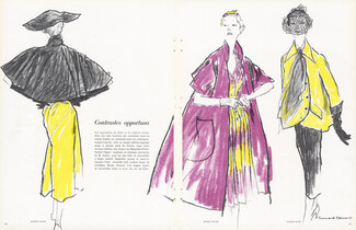 Jeanne Lanvin, Robert Piguet, Jacques Fath 1950 Contrastes Opportuns, Bernard Blossac