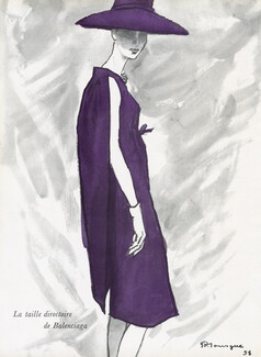 Balenciaga 1958 Taille Directoire, Summer Dress, Pierre Mourgue