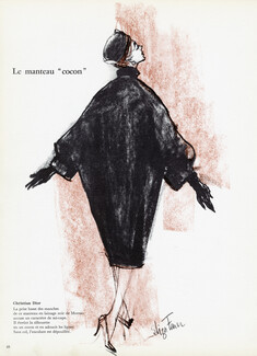 Christian Dior 1958 Le Manteau Cocon, Moreau, Eliza Fenn
