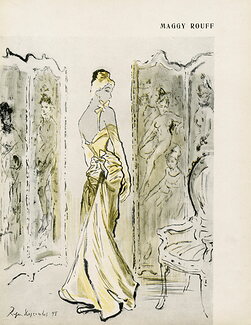 Maggy Rouff 1948 Evening Gown, Roger Descombes
