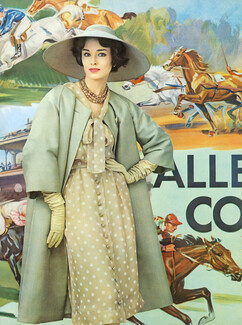 Christian Dior 1958 Horse Race, Pétillault, Bianchini Férier, Photo Seeberger