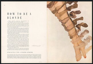 Stockings, Nine Shades by Archer, Bryans, Mc Callum, Shaleen... 1949 Photo Erwin Blumenfeld