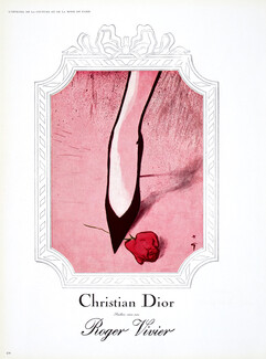 Christian Dior (Shoes) 1959 Roger Vivier, René Gruau