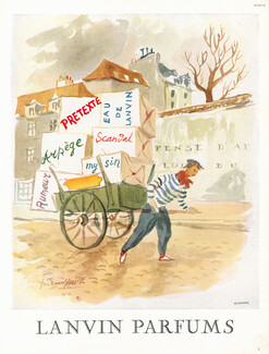 Lanvin (Perfumes) 1950 Charrette à bras, Arpège, Eau De Lanvin, Rumeur, My Sin, Pretexte, Gillet