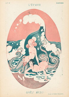 L'Épave — Quès aco ?, 1921 - Gerda Wegener Mermaids Discover Women's Shoes