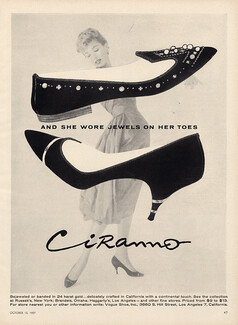 Ciranno (Shoes) 1957Jewels on her Toes