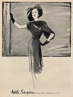 Adele Simpson 1946 Fashion Illustration