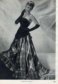 Rosevienne 1946 Evening Gown, Fashion Photography