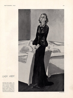 Mainbocher 1933 Lady Abdy Fashion Illustration