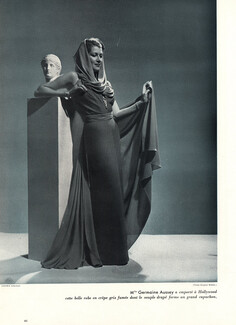 Lucien Lelong 1937 Eugène Rubin, Germaine Aussey, Evening Gown