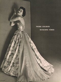 Pierre Balmain 1953 Evening Gown, Bianchini Férier
