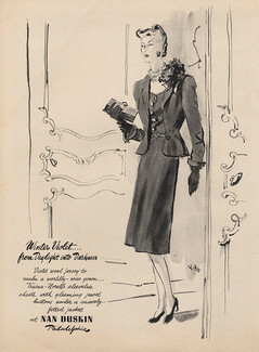 Nan Duskin 1943 René Bouët-Willaumez Fashion Illustration