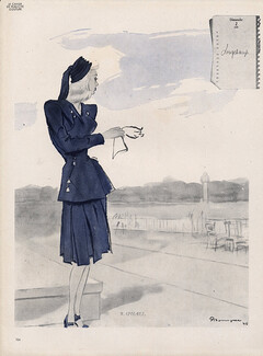 Raphaël 1946 Pierre Mourgue, Suit, Longchamp