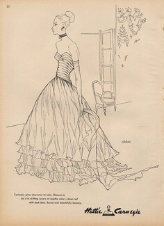 Hattie Carnegie (Couture) 1946 Evening Gown, Saul Bolasni