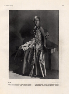 Jeanne Lanvin 1930 Photo Hoyningen-Huene, Evening Gown