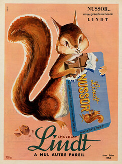 Lindt (Chocolates) 1956 Fillios, Squirrel