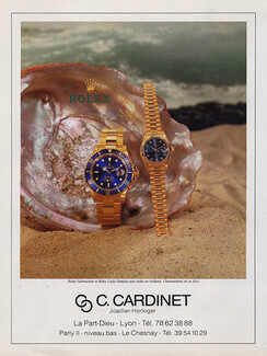 Rolex & Cardinet 1990 Submariner & Lady-Datejust