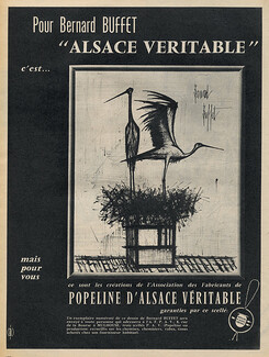 Popeline d'Alsace Véritable (Fabric) 1961 Storks, Bernard Buffet