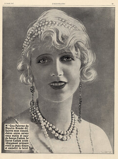 Cadum 1927 Gina Palerme, Chorus Girl Moulin Rouge
