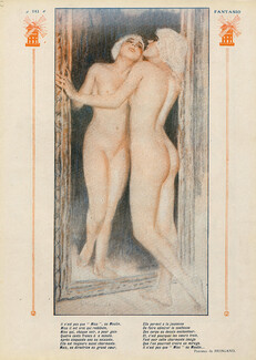 Gustave Brisgand 1925 Nude Mirror