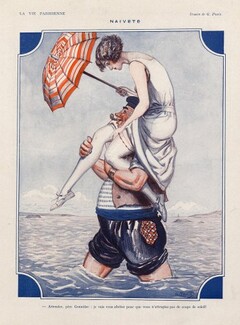 Georges Pavis 1922 ''Naïveté'' Sexy Girl, Sailor