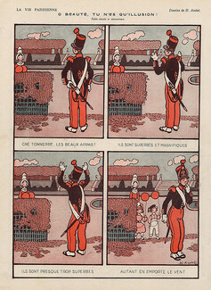 Avelot 1920 ''O Beauté, tu n'es qu'illusion'' Military comic strip