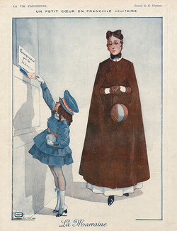 Léonnec 1916 "La Marraine" Girl, Godmother