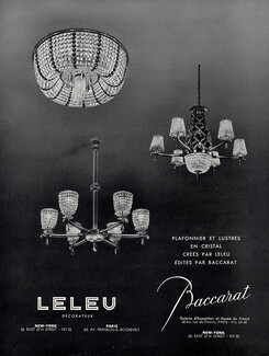 Baccarat (Crystal) & Leleu 1956 Lustres