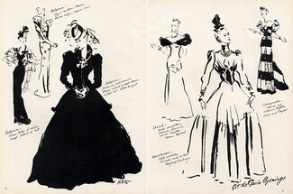René Bouët-Willaumez 1938 Molyneux, Chanel, Schiaparelli, Evening Gown